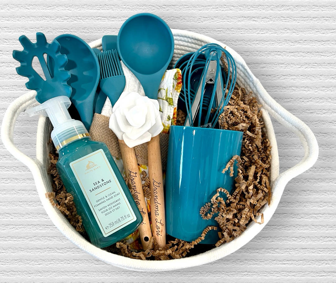 kitchen personalizesd gift basket