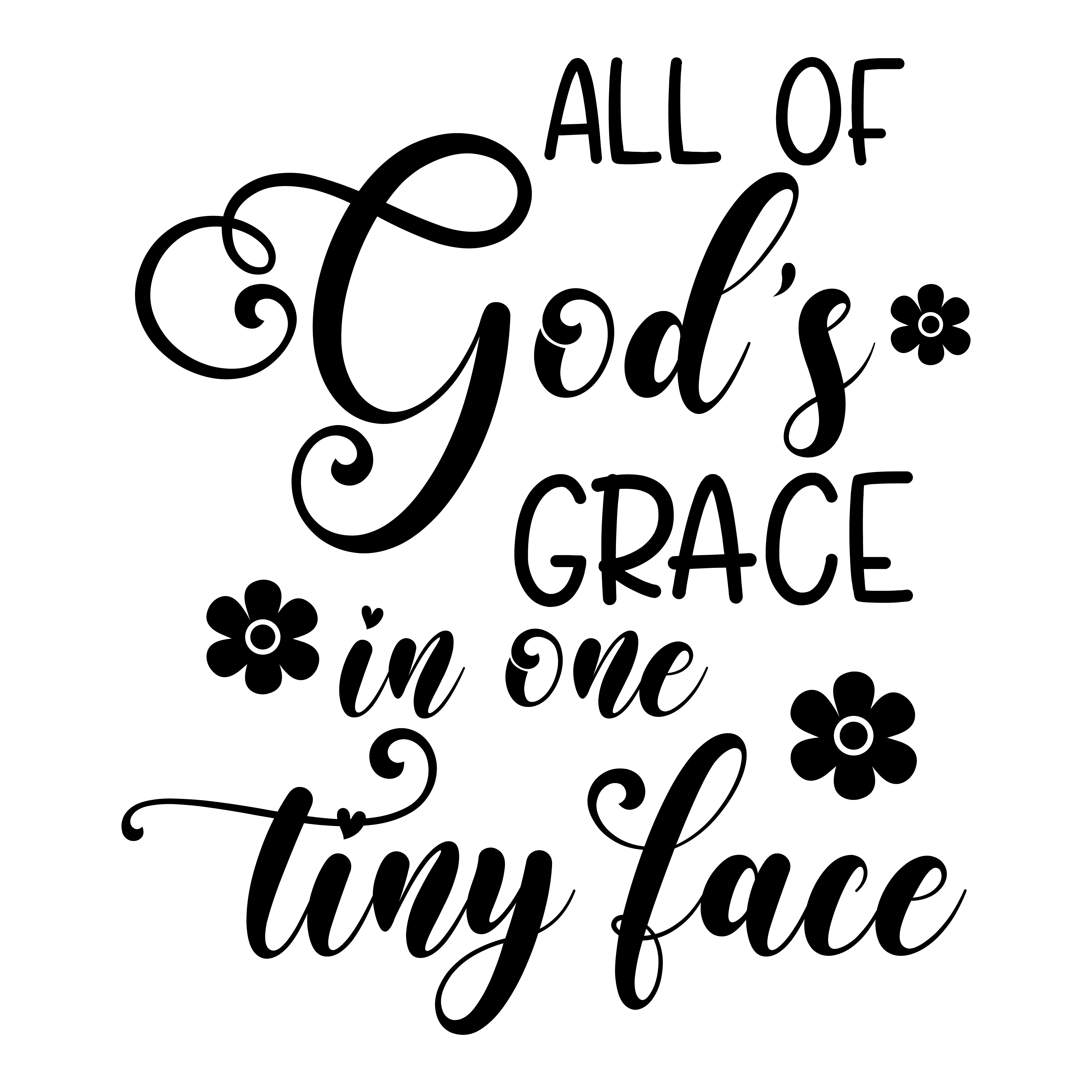 All of Gods Grace in one tiny face Onesie