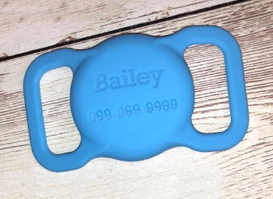 silicone dog air tag holders
