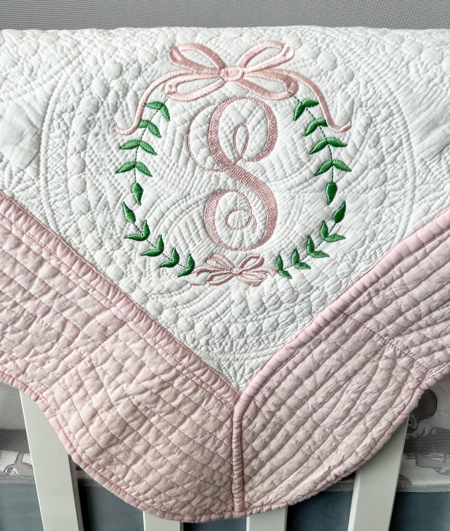 embroidered baby blankets and quilts